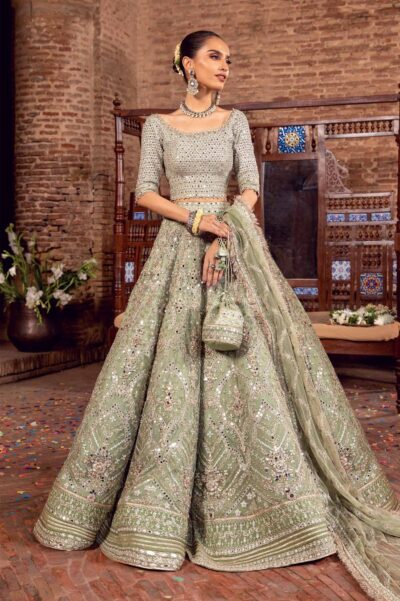 Traditional Pakistani Choli and Lehenga Bridal Wear