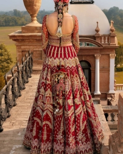 Loaded Red Lehenga Choli Bridal Wear