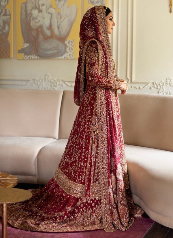 Latest Bridal Scarlett Lehenga with Long Shirt - Image 3