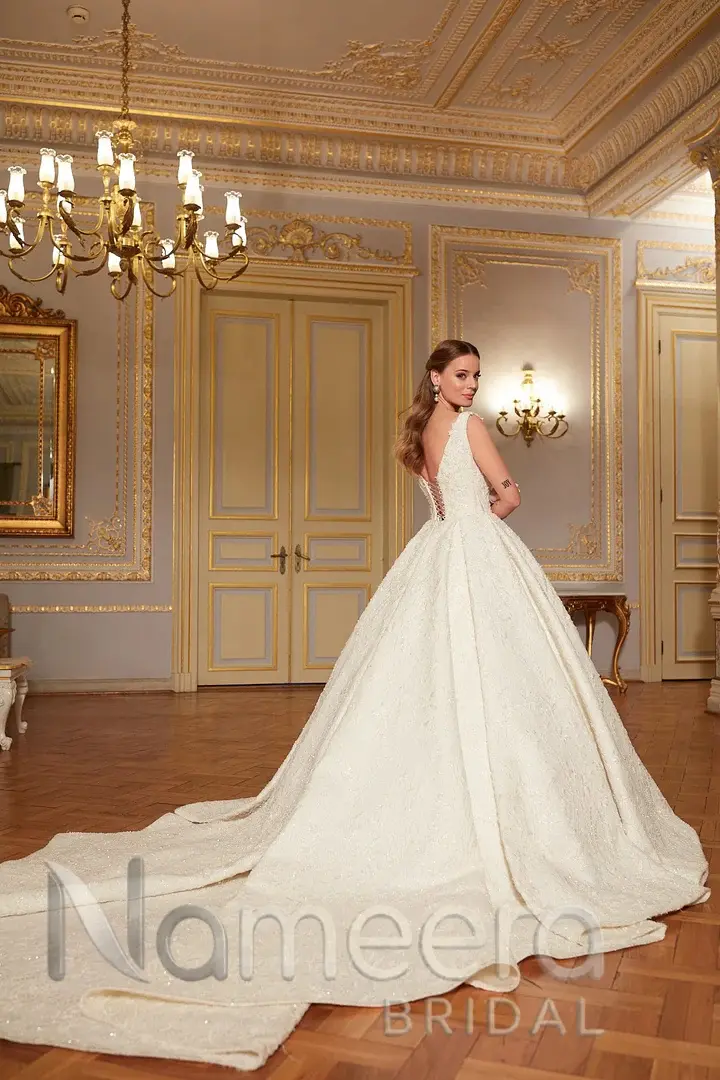 Off-White Bridal Gown in Princess Style for Weddings