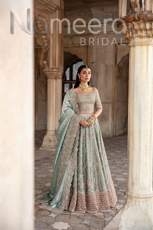 Pakistani Bridal Walima Lehenga and Choli
