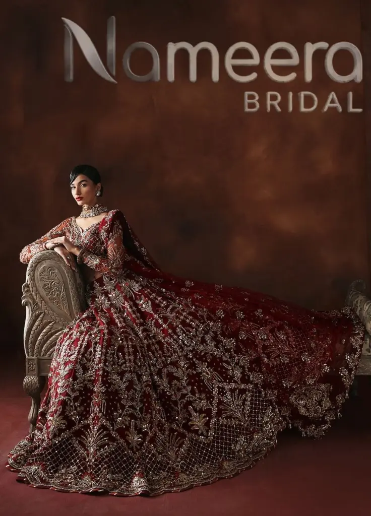 Latest Pakistani Bridal Red Lehenga Choli