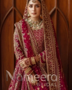 Royal Plum Lehenga With Choli Pakistani Bridal Dress