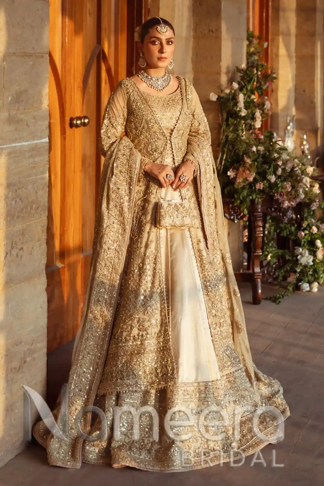Pakistani Bridal Lehenga Choli with Elegant Jacket