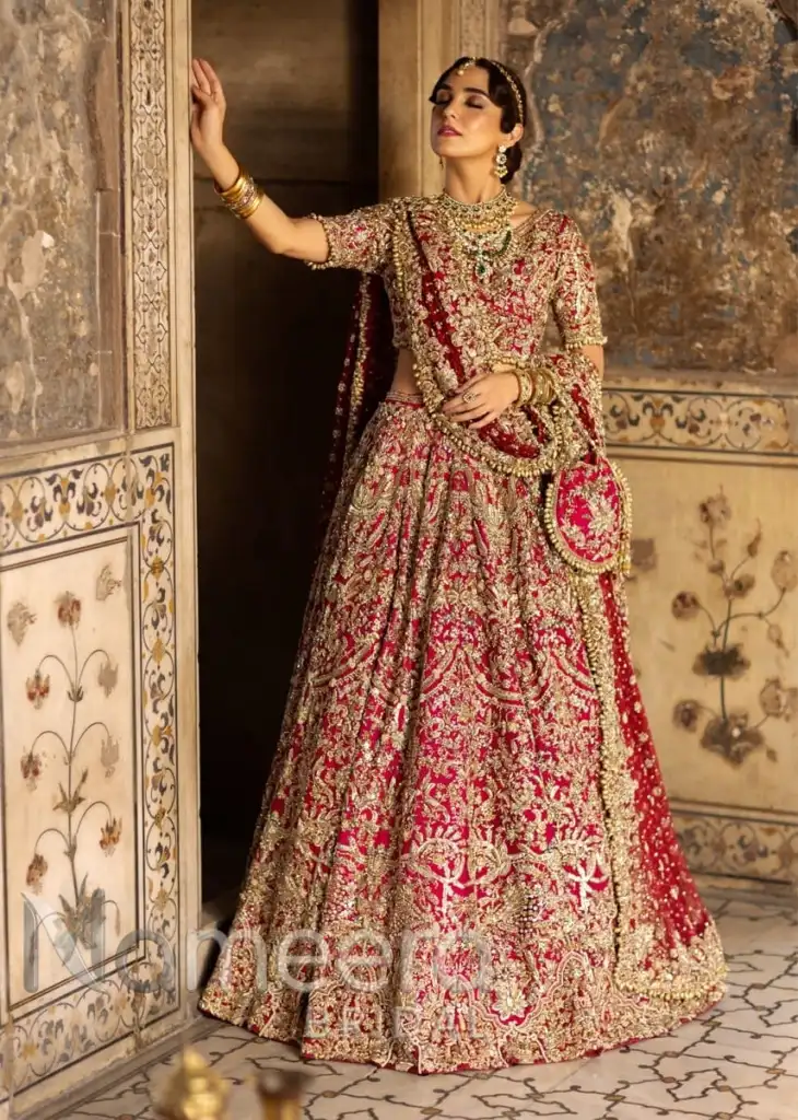 Bridal Deep Blush Pink Lehenga Choli