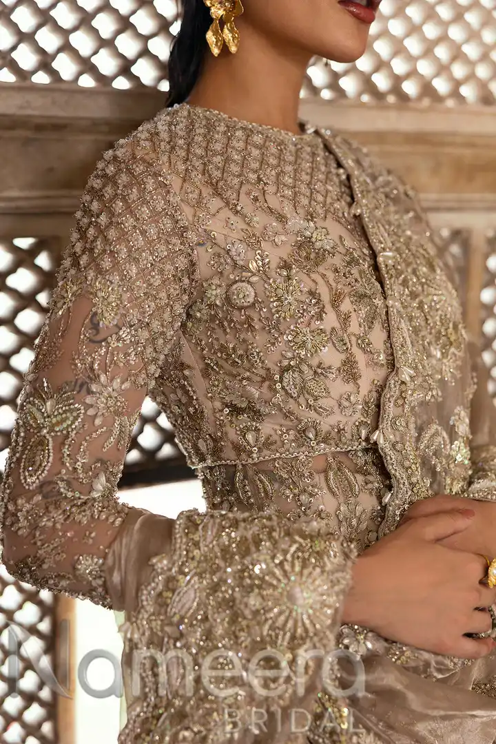 Elegant Pakistani Bridal Pink Pishwas Lehenga