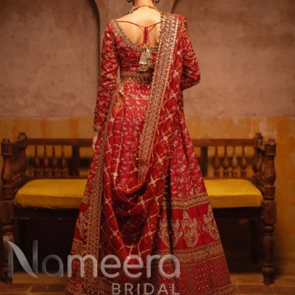 Red Choli Lehenga for Pakistani Brides