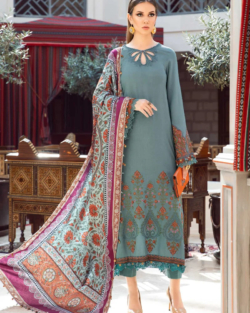 Gray Pakistani Cut-Work Neck Salwar Kameez