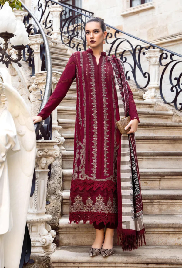 Maroon Premium Kameez Salwar Party Dress - Image 3