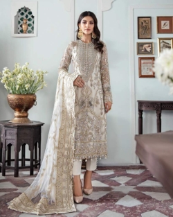 Organza Embroidered Pakistani Formal Shalwar Kameez