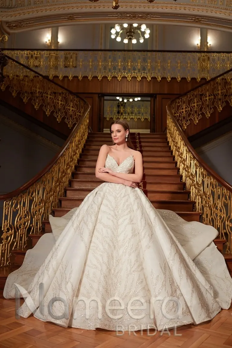 Radiant Off-White Wedding Gown for Brides