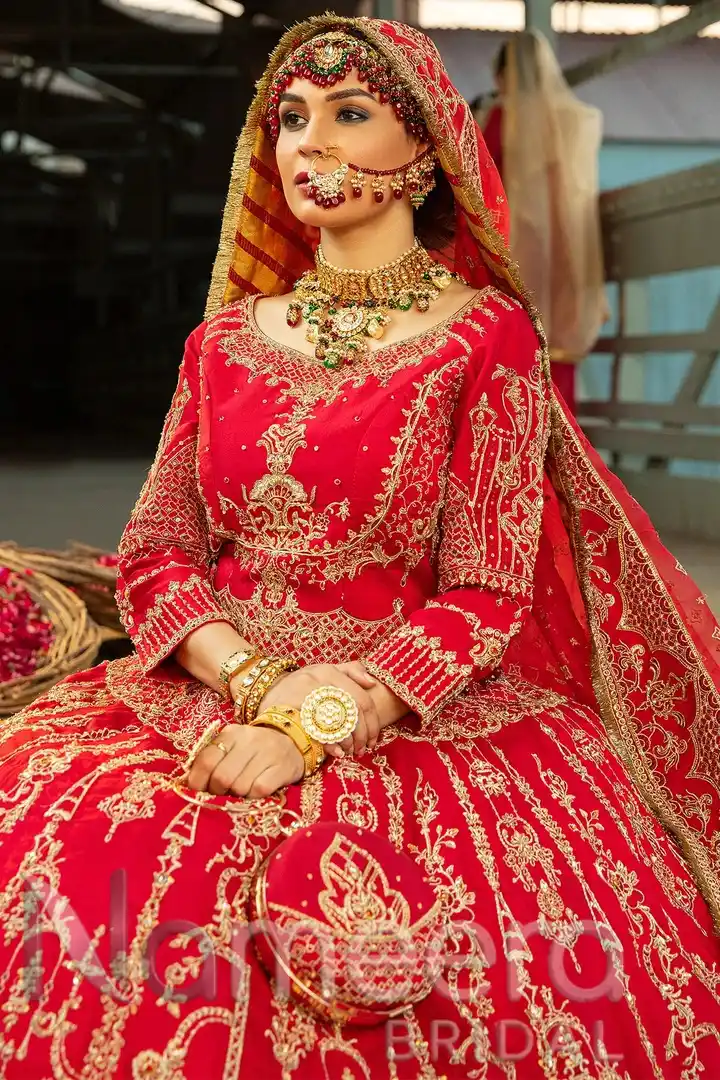 Loaded Red Lehenga Choli Bridal Wear