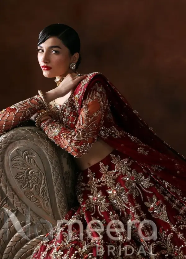 Latest Pakistani Bridal Red Lehenga Choli