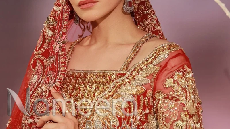 Pakistani Bridal Front Open Gown Lehenga
