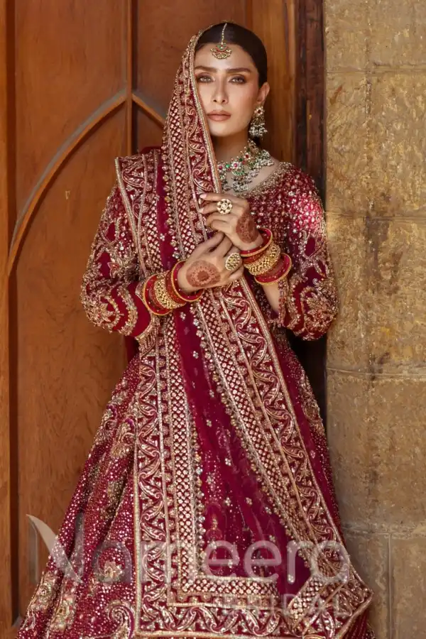 Royal Plum Lehenga With Choli Pakistani Bridal Dress