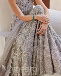 Elegant Bridal Gown and Dupatta Pakistani Wedding