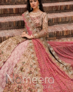 Pakistani Open Anarkali Bridal Frock Lehenga