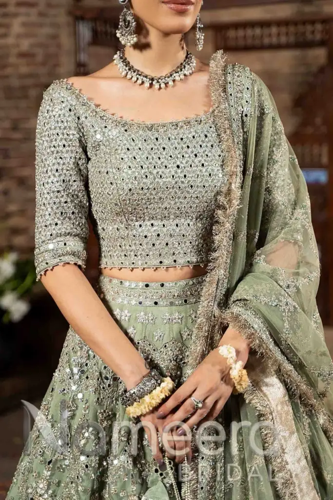 Traditional Pakistani Choli and Lehenga Bridal Wear