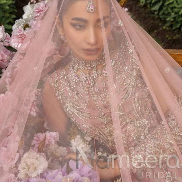 Pakistani Bridal Open Flared Gown Lehenga