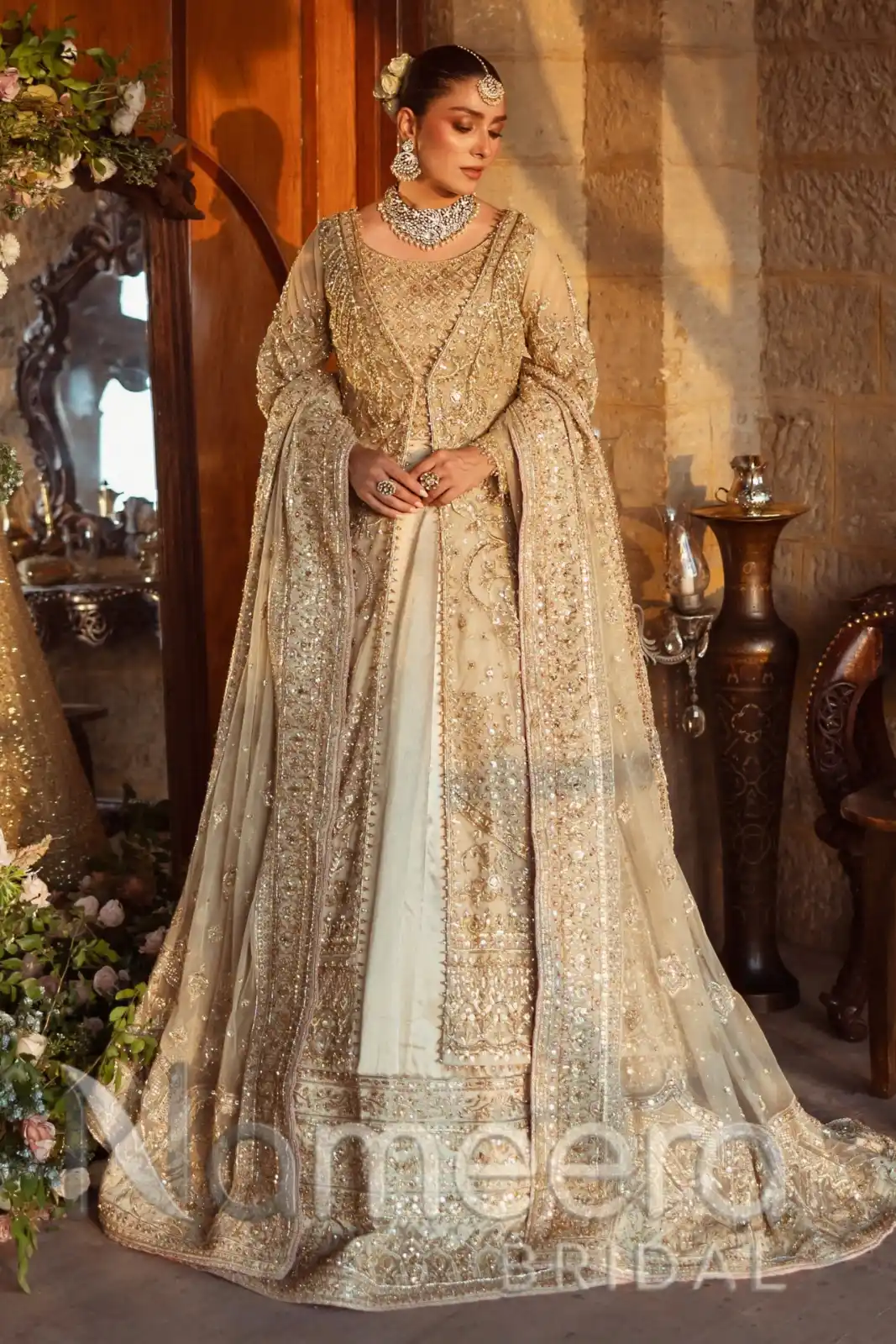 Pakistani Bridal Lehenga Choli with Elegant Jacket