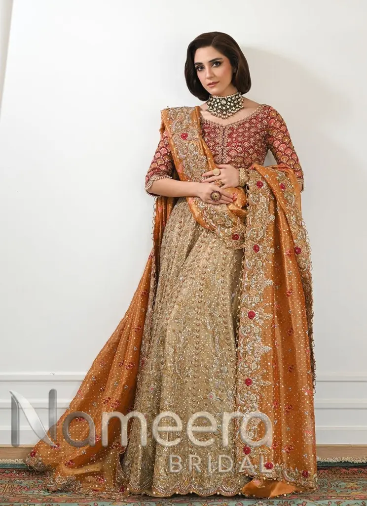 Bridal Red and Gold Lehenga Choli