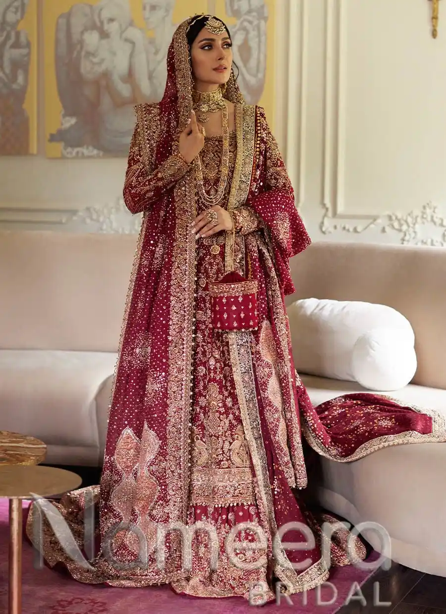 Latest Bridal Scarlett Lehenga with Long Shirt