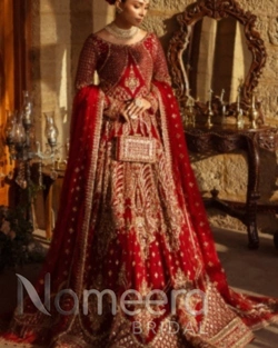 Elegant Red Bridal Lehenga Choli Pakistani Wedding