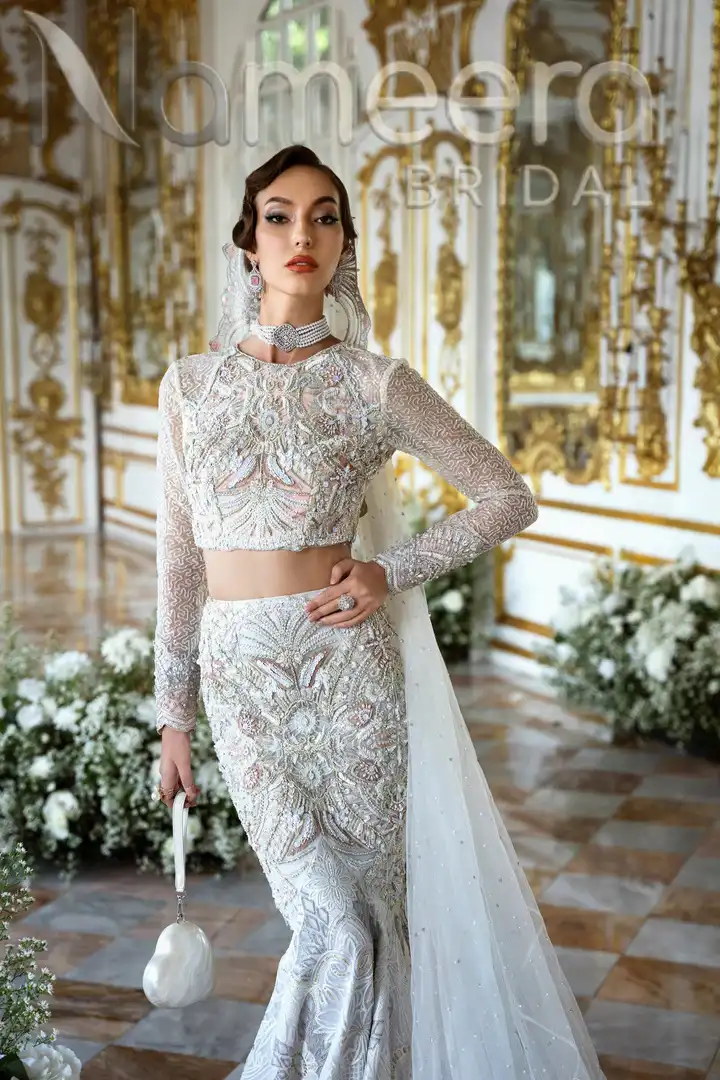 Pakistani Bridal Fish Cut Lehenga Choli Modern Outfit
