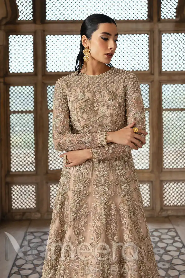 Elegant Pakistani Bridal Pink Pishwas Lehenga