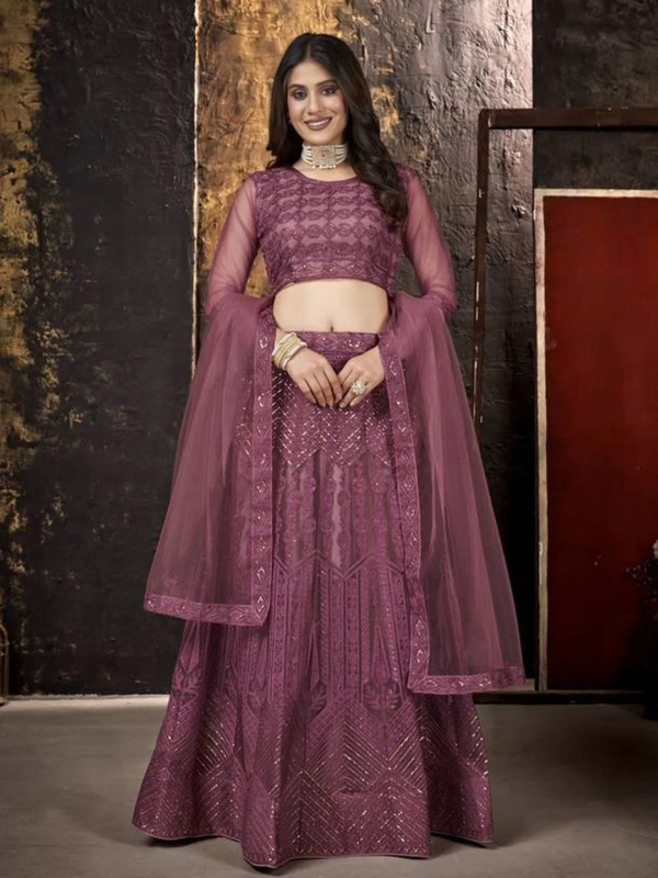 Weaving ON NET LEHENGA CHOLI - Image 3
