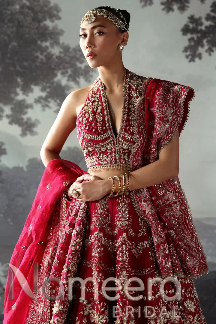 Traditional Bridal Dress Lehenga Choli in Fuchsia Pink