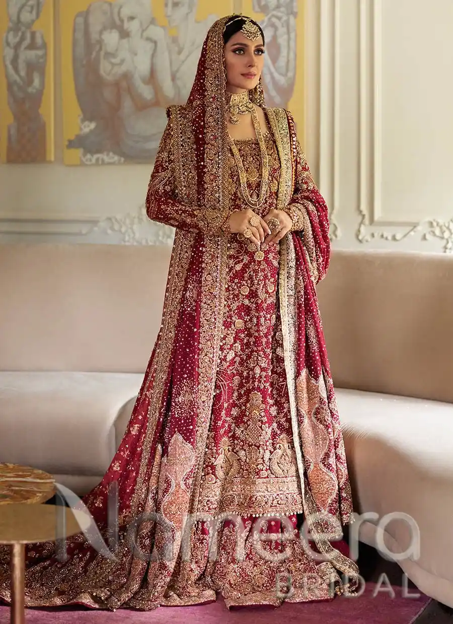 Latest Bridal Scarlett Lehenga with Long Shirt