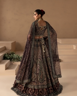 Beautiful Indian Bridal Plum Lehenga Choli