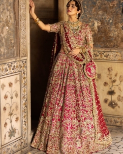 Bridal Deep Blush Pink Lehenga Choli