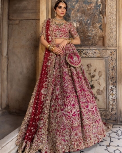 Bridal Deep Blush Pink Lehenga Choli