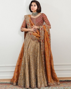 Bridal Red and Gold Lehenga Choli