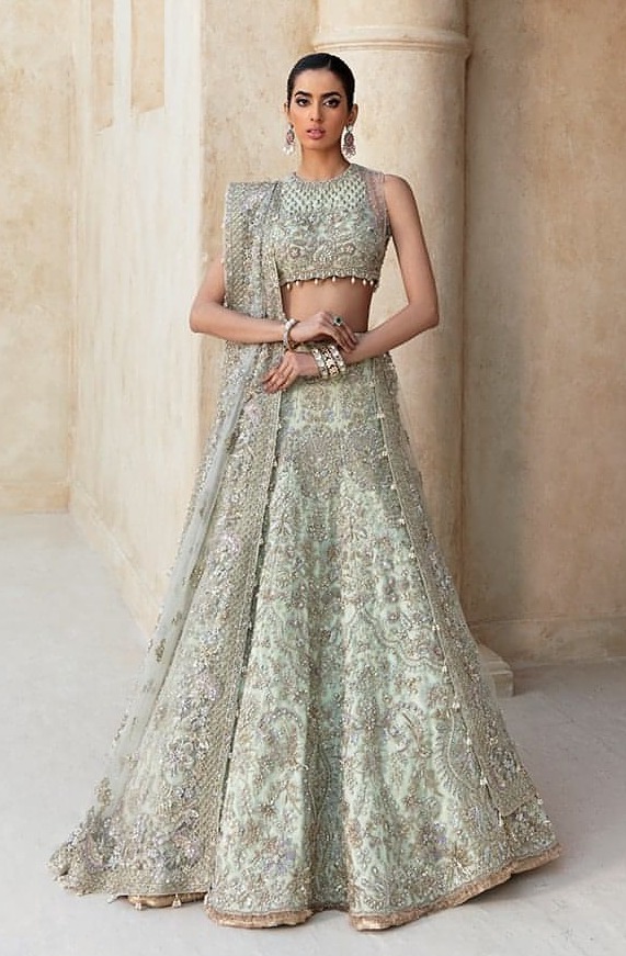 Embellished Latest Indian Lehenga Choli Dupatta