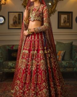 Heavily Embellished Indian Bridal Lehenga Choli