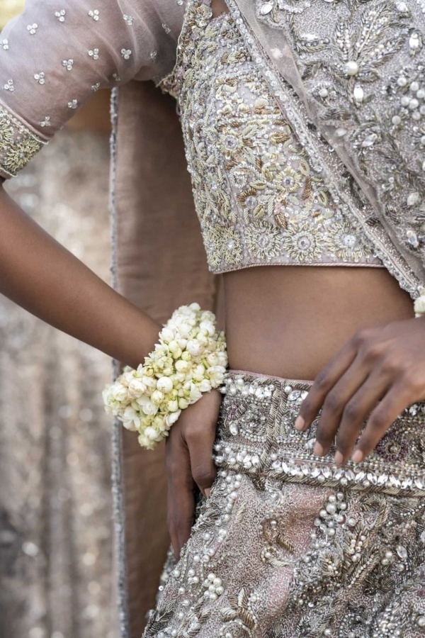 Indian Bridal Blush Pink Lehenga Choli - Image 5