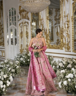 Indian Bridal Embellished Pink Lehenga Choli