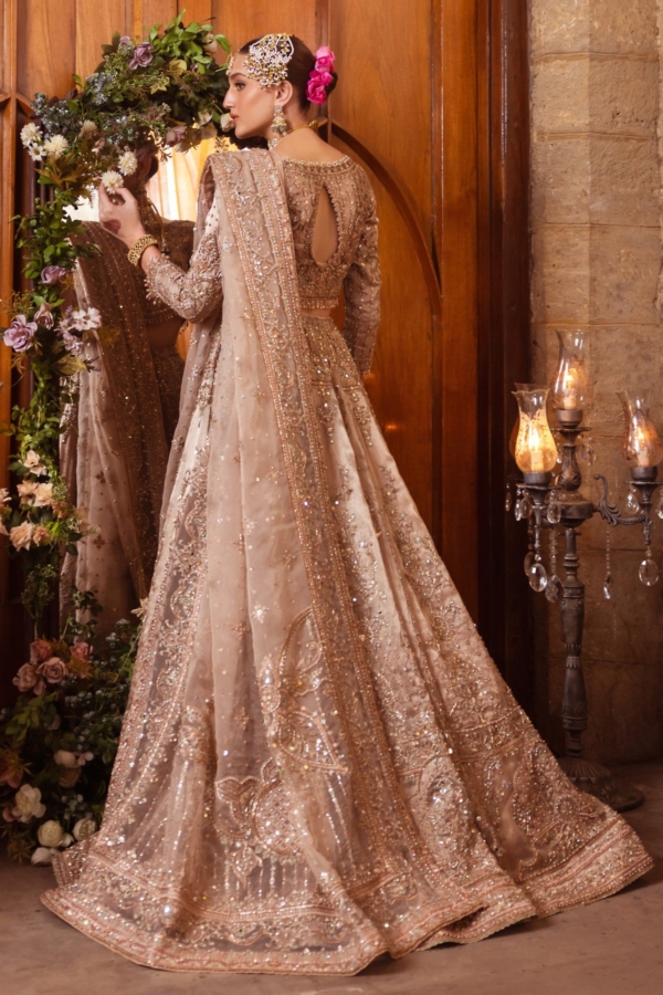 Indian Bridal Lehenga with Tissue Choli for Weddings - Image 2