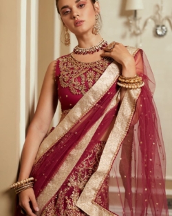 Indian Bridal Red Gold Lehenga Choli