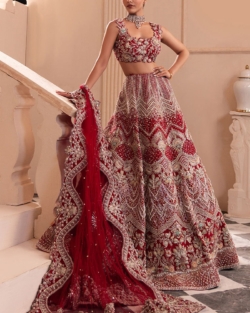 Indian Bridal Red Lehenga with Choli