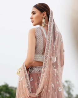 Indian Bridal Tea Pink Lehenga Choli