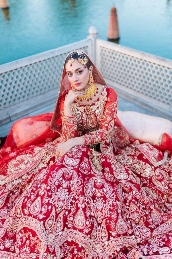 Indian Red Bridal Wedding Lehenga Choli - Image 4