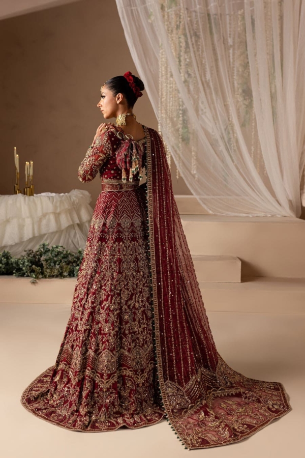 Latest Bridal Anari Red Choli Lehenga