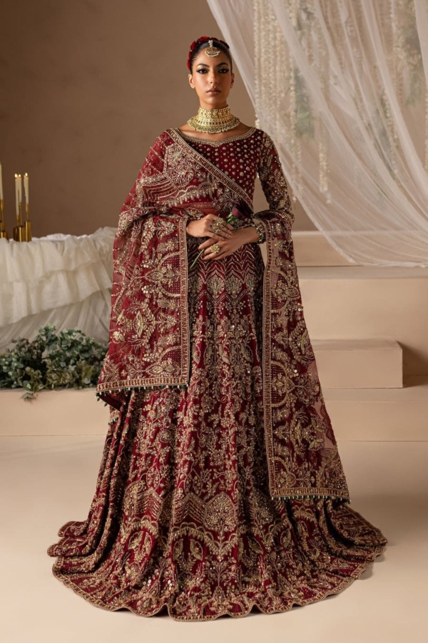 Latest Bridal Anari Red Choli Lehenga