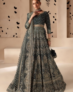 Latest Dark Green Bridal Lehenga Choli