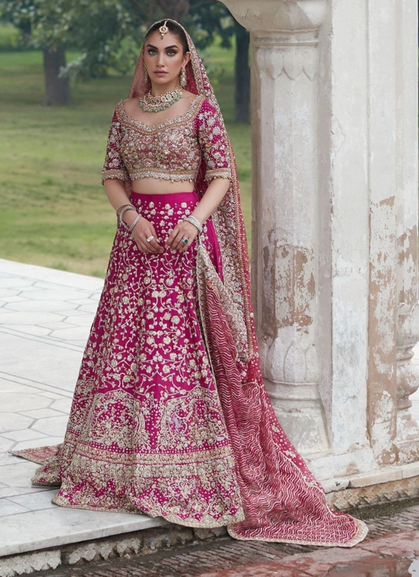 Lehenga Choli Berry Pink Indian Bridal