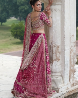 Lehenga Choli Berry Pink Indian Bridal